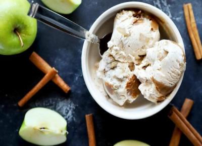 2 مدل طرز تهیه بستنی سیب و دارچین خوشمزه و مقوی